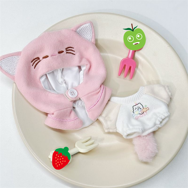 Korean Girl Lifestyle - Boneka Katun 10Cm Telinga Kucing dengan