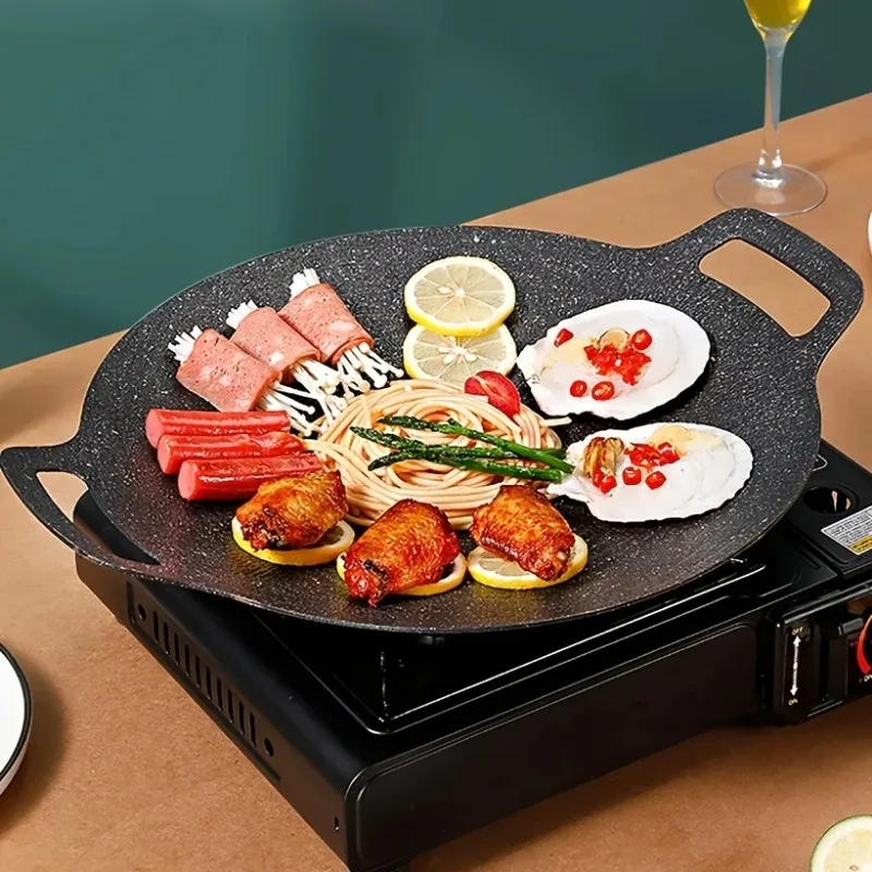 Korean Bbq Grill - Panci pemanggang anti lengket besi cor