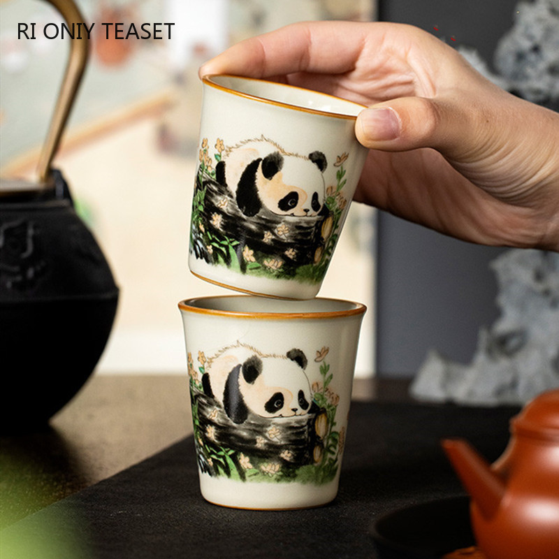 1 Buah Cangkir Teh Keramik Ru  - Korean Tea Set ulasan dan harga