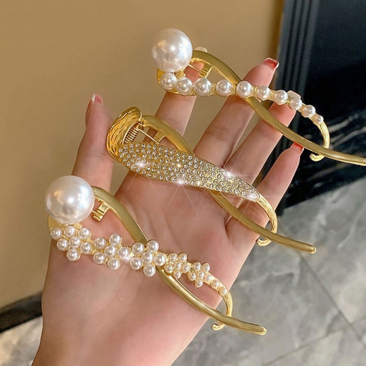 Jepit Rambut Mutiara Glitter E - Korean Girl Lifestyle ulasan dan harga