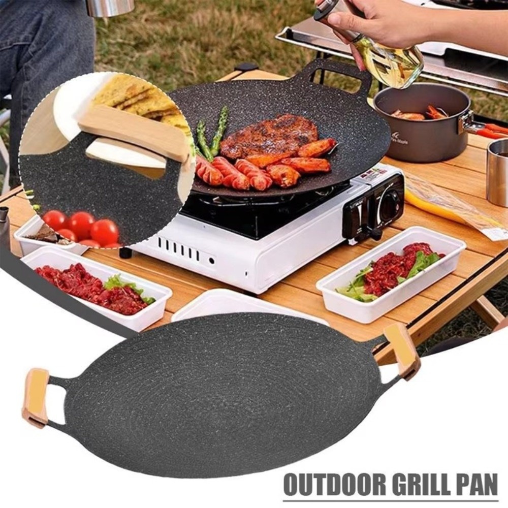 30/32/34/36/38cm Wajan Panggan - Korean Bbq Grill ulasan dan harga