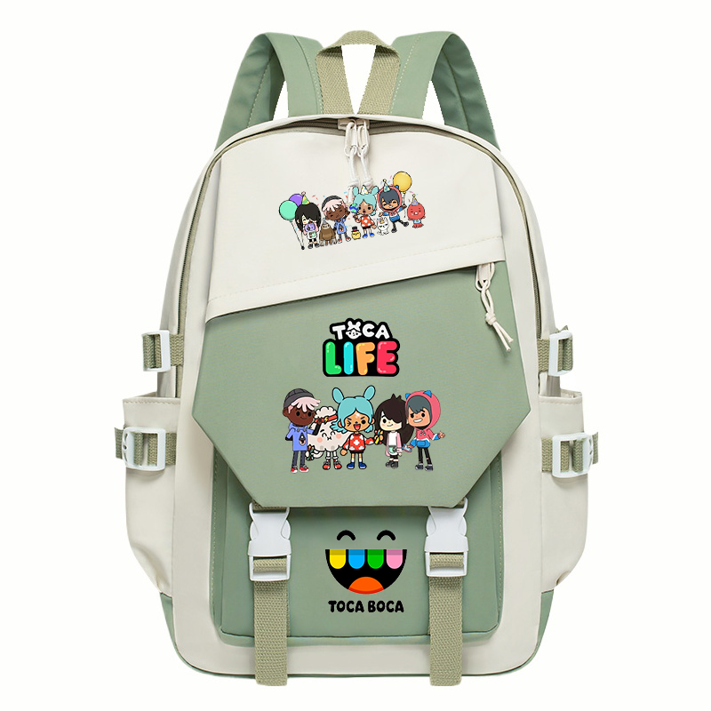 Toca Life World Print Backpack - Korean Girl Lifestyle ulasan dan harga