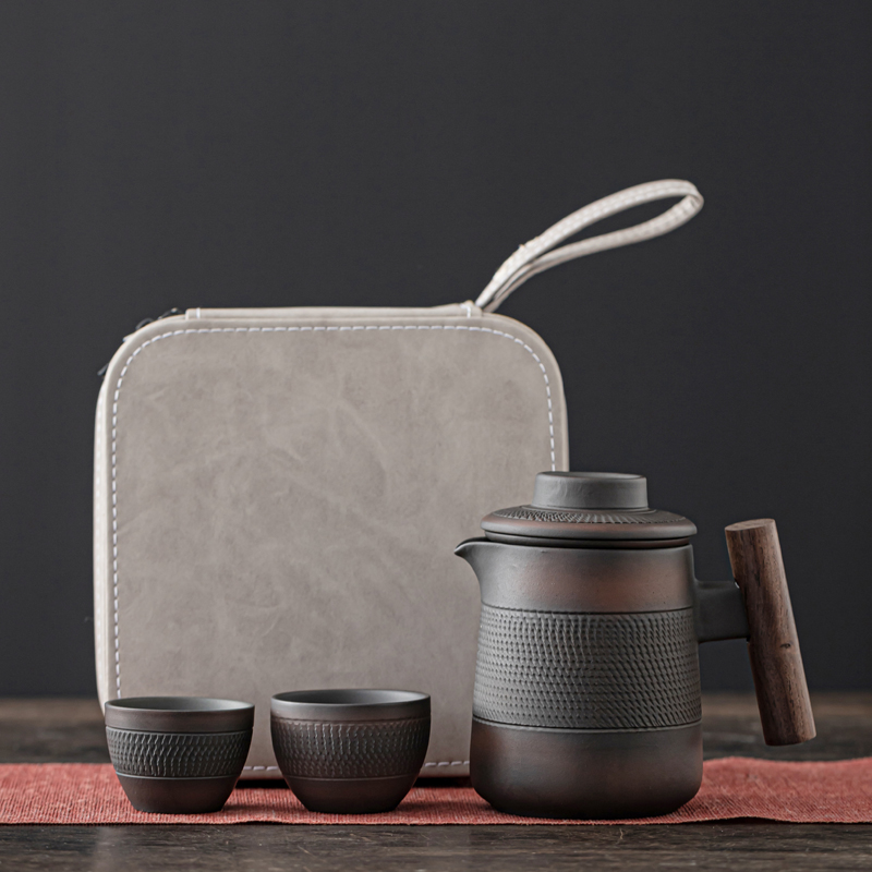 Set RetroTea Tembikar Ungu Hig - Korean Tea Set ulasan dan harga