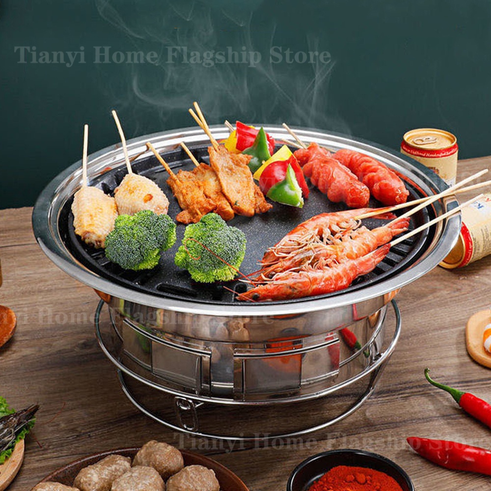 Pemanggang Arang Baja Tahan Ka - Korean Bbq Grill ulasan dan harga