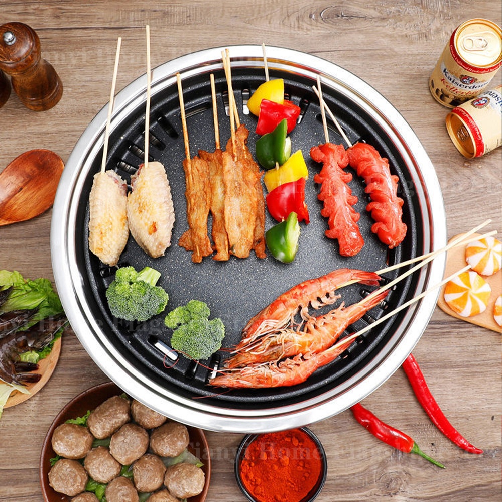 Pemanggang Arang Baja Tahan Ka - Korean Bbq Grill ulasan dan harga