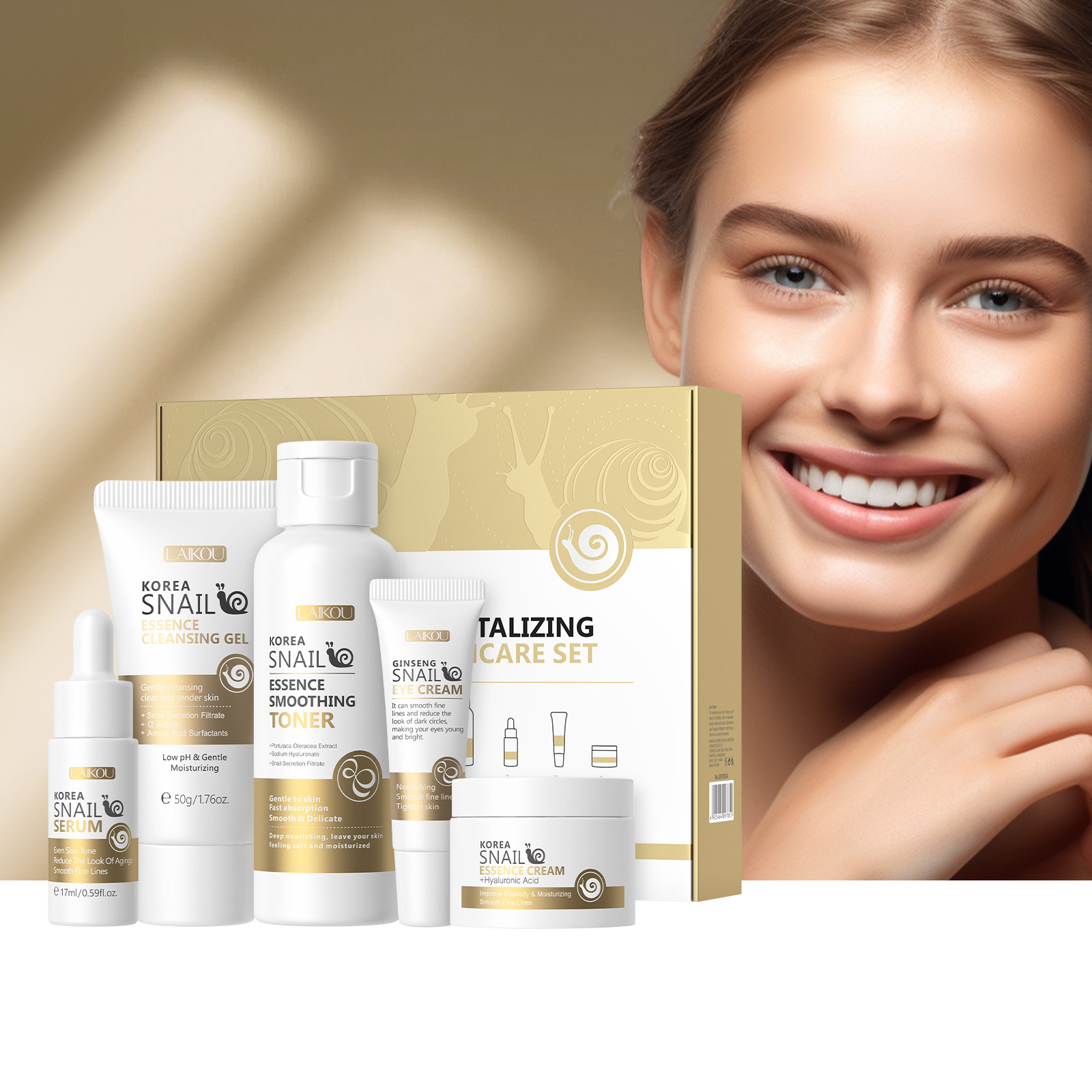 Set Perawatan Kulit Siput Kore - Essence Serum Toner ulasan dan harga
