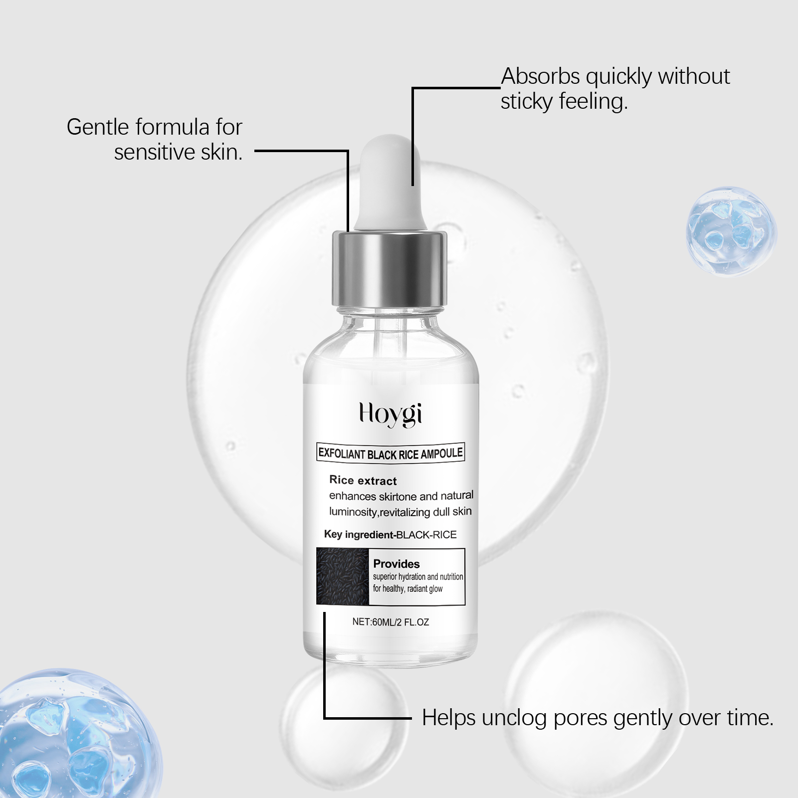 Ampul Beras Glow White Black R - Essence Serum Toner ulasan dan harga